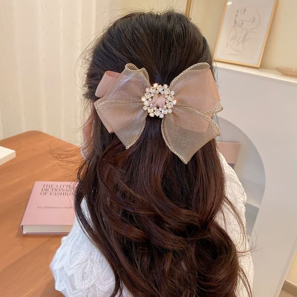 Bowknot Hårnåle Hårclips KAFFE coffee