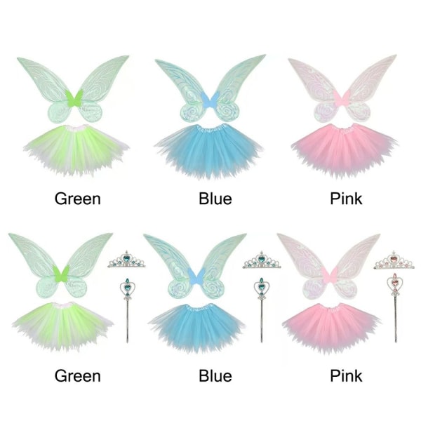 Butterfly Fairy Wings Princess Angel Wings PINK (2 kpl) PINK (2 Pink (2 Pcs)