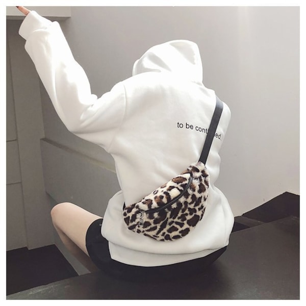 Plys taljetaske Leopard Crossbody-tasker C C C