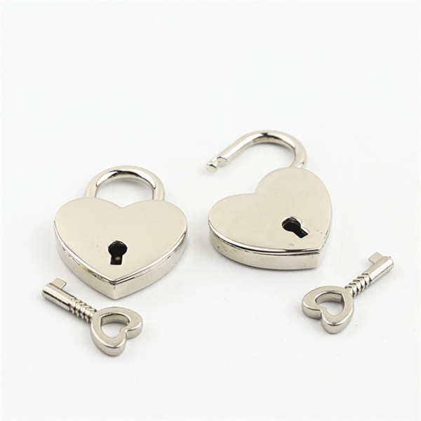 Heart Shape Padlock Mini Riippulukot GUN BLACK Gun Black