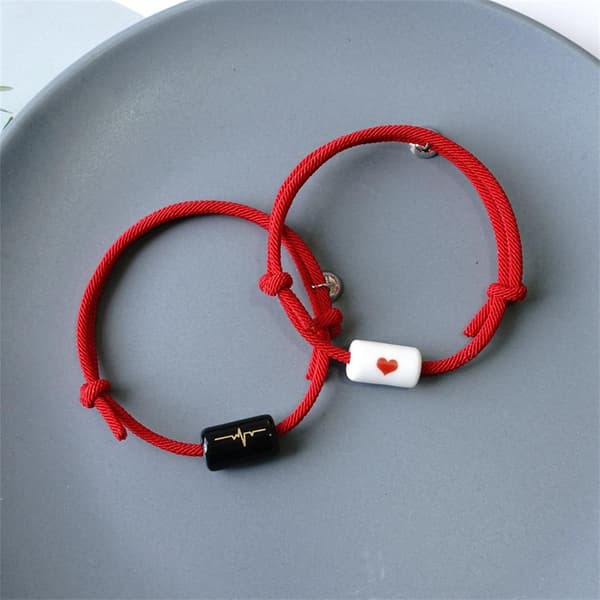 Pararmagnetisk armbånd til par, SORT black