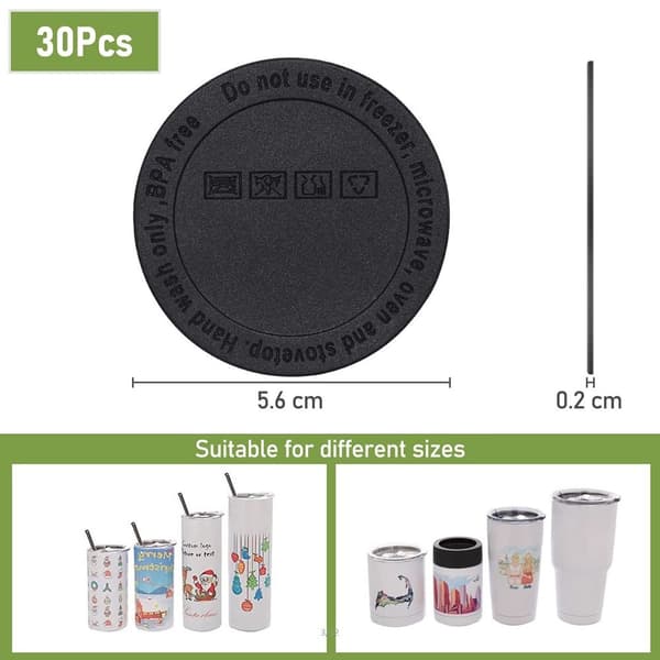10 stk Sublimering Silikonkopp Mat Coaster Pads