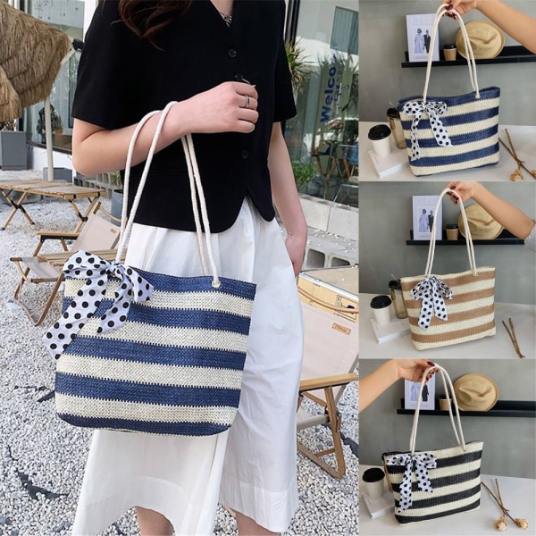 Summer Beach Bags Handväskor med stor kapacitet blue