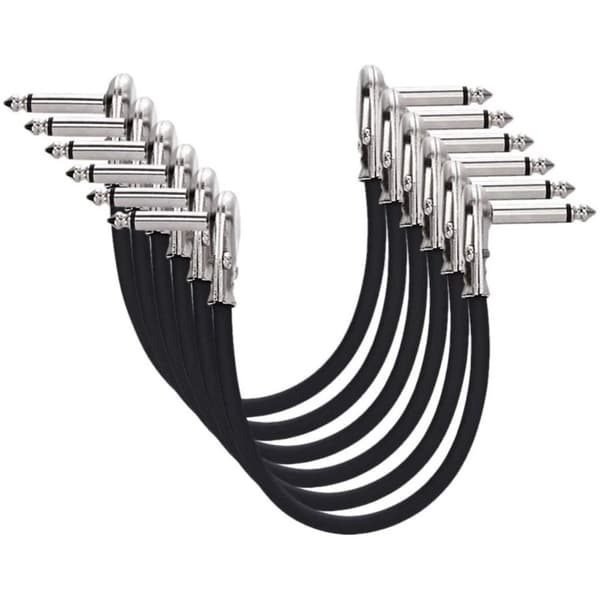 Gitar Ledning Effektkabel SØLV 30CM Silver 30CM