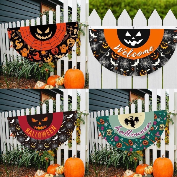 Halloween Fläktformad banner Halloween Bunting Flag STIL 3 Style 3