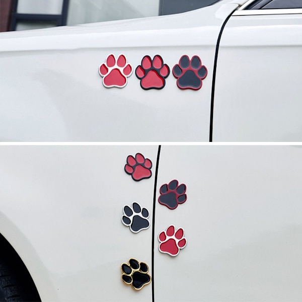 3 Stk/Sæt Bil Klistermærke Bil Decal RØD SØLV RØD SØLV Red silver