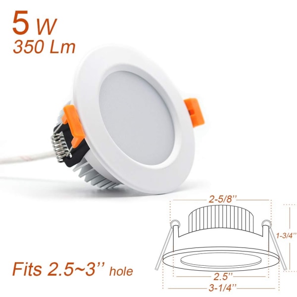 4stk Retrofit Downlight Dæmpbar LED Indbygningsbelysning Led