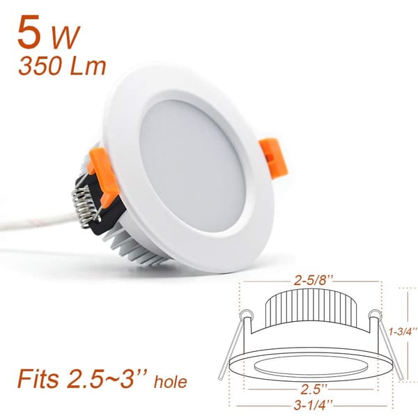 4stk Retrofit Downlight Dimbar LED Innfelt Belysning Led
