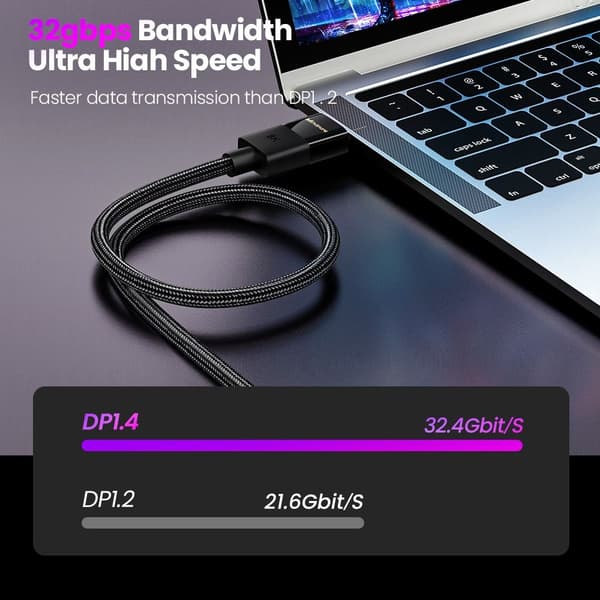 DisplayPort-kaapeli DP 1.4 1M 1m