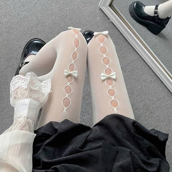 Cosplay Strumpor Strumpbyxor VIT white