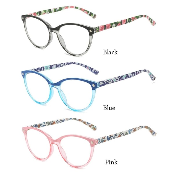 Anti-blått lys lesebriller Runde briller ROSA STYRKE Pink Strength 400