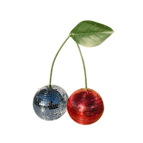 Cherry Disco Ball Hjem Ornament SØLV silver