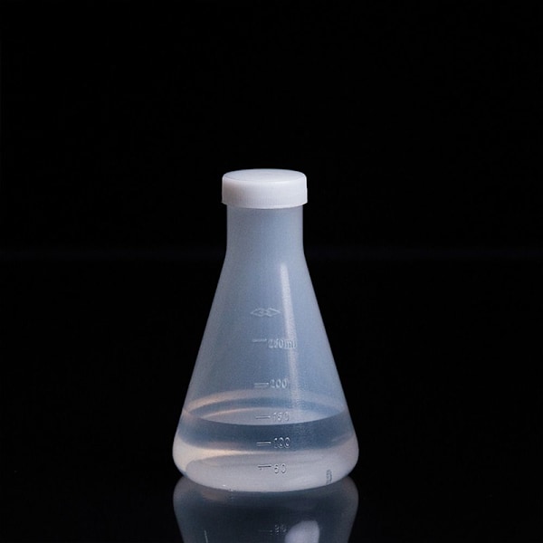 Muovinen Erlenmeyer-kolvi, leveäsuuinen erlenmeyerpullo kolmio