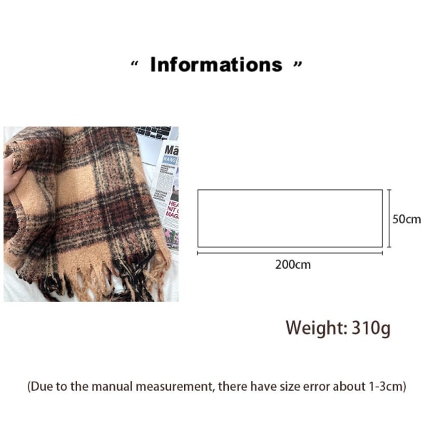 Dam Scarf Långa Scarves Tofs Sjal