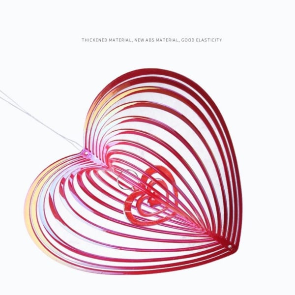 Heart Wind Spinner Geometrisk Kunst RØD red