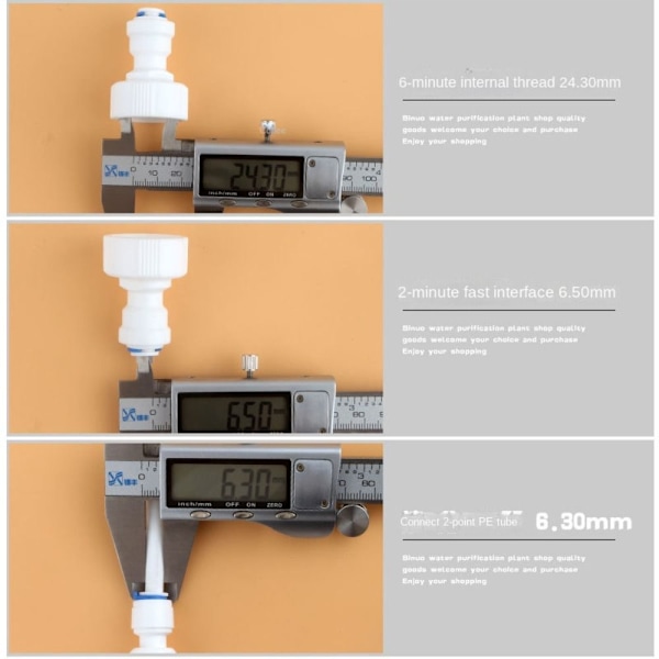 6 st vattenrenare Adapter Variabel diameter genom intern 6 pcs