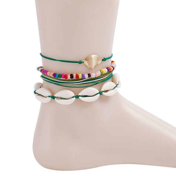 Käsintehty helminilkkakoru Bohemian Feet -ketju 01 01 01