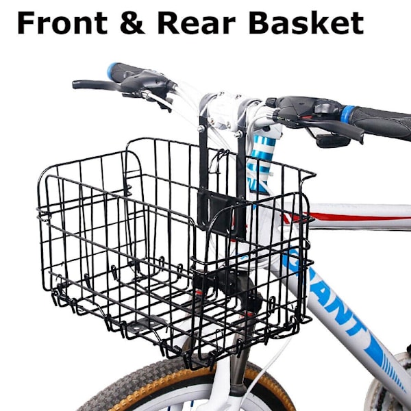 Cykel Bag Kurv Cykel Front Kurv SORT Black