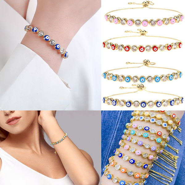 Ondaöga Armband Kubisk Zirkonia Manschettarmband 4