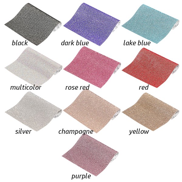 Rhinestone Sheet Crystal Sticker ROSE RED rose red