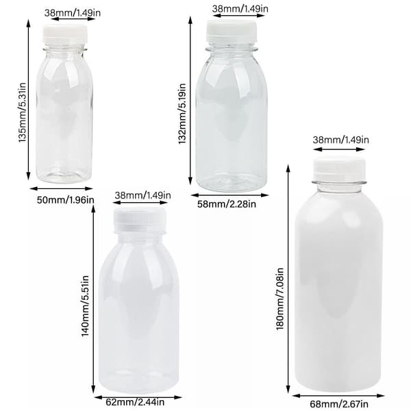 5 KPL Tyhjiä Pulloja Säilytyspullo 300ML