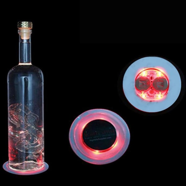5 STK Flaske klistremerker Lys Glød LED Glass klistremerke BLÅ Blue