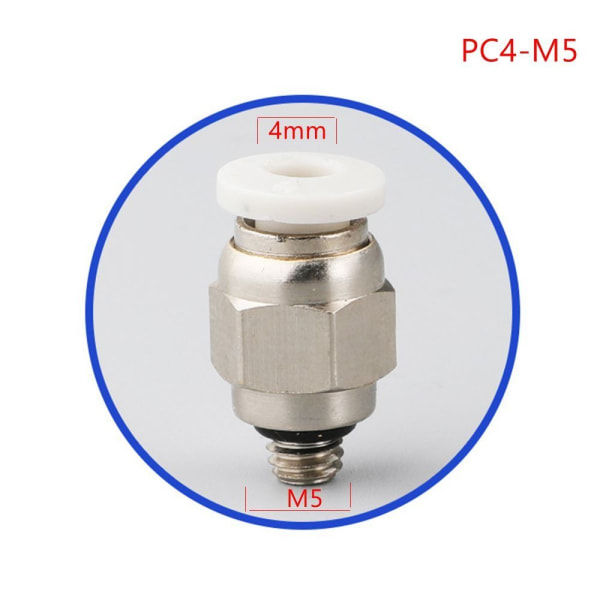 Pneumatiska kopplingar Luftkompressorslang Snabbkoppling PC4-M5 PC4-M5