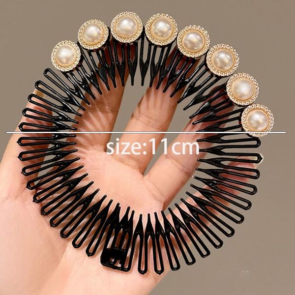 Rhinestone Hair Comb Vågigt hårbåge 4 4 4