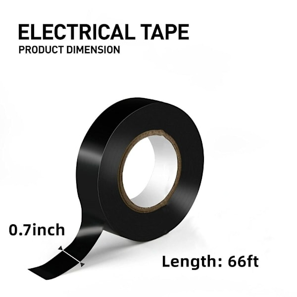 10 ruller Elektrisk tape isolasjonstapes Wire Tape