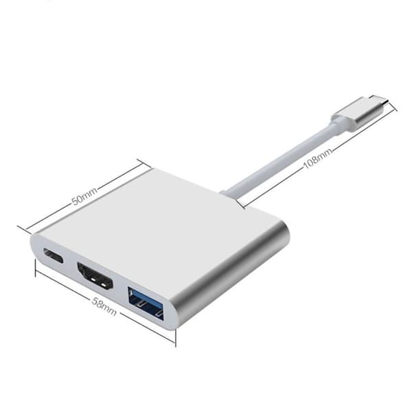 3.0 Hub Adapter Kabelledning til bærbare computere 4K HDMI