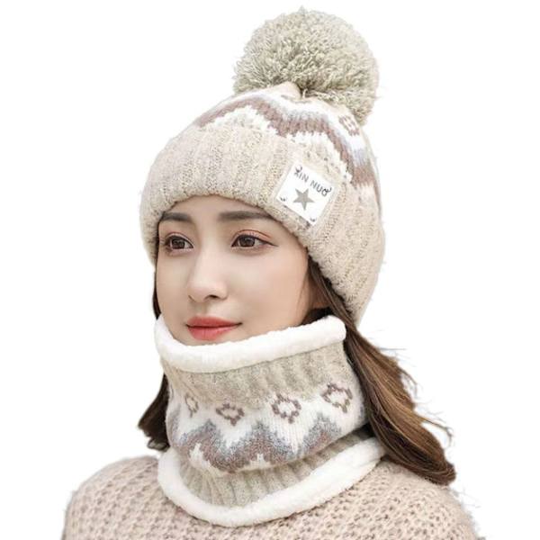 Beanies Hat Halsvarmer BEIGE beige