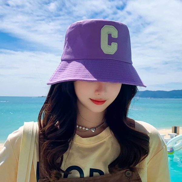 Sommarmode Flickor Tyghatt Solhatt Sommarhatt LILA purple
