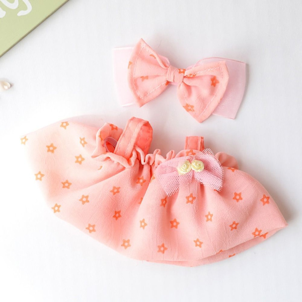 20cm Nukkevaatteet Mekko Knotbow Suit PINK pink