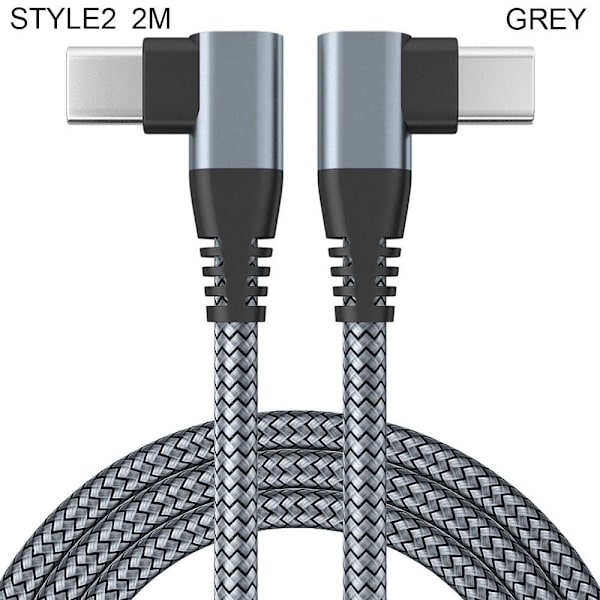 USB C Til USB C-ledning Kabel GRÅ 2MSTYLE2 STYLE2 Grey 2mStyle2-Style2