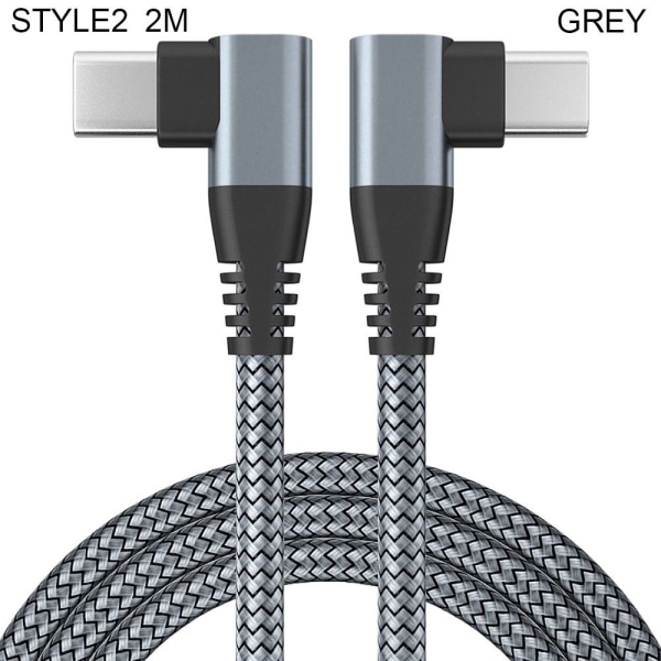 USB C till USB C-sladd Kabel GRÅ 2MSTYLE2 STYLE2 Grey 2mStyle2-Style2