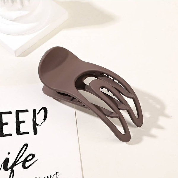 Flade Hårclips Hårklo KAFFE Coffee