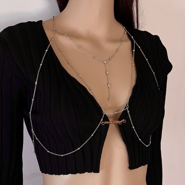 Body Chain jäljitelmä helmiriipus GOLD 1 1 Gold 1-1