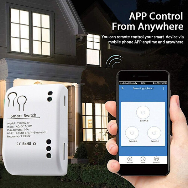 WiFi-kytkin WiFi-moottori AC85-256V AC85-256V AC85-256V