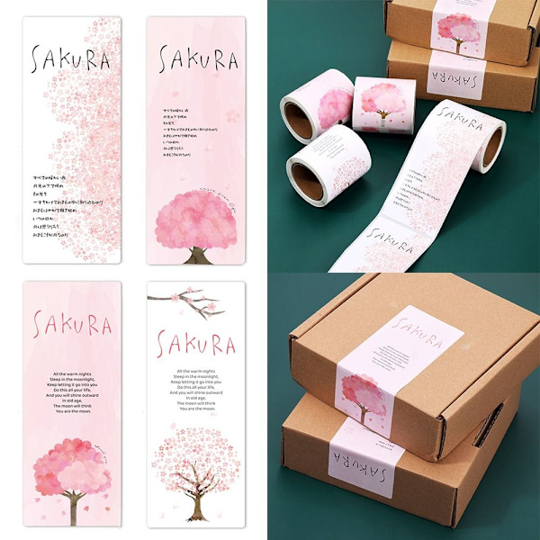 50 kpl Sakura-tervehdystarrat 4 4 4