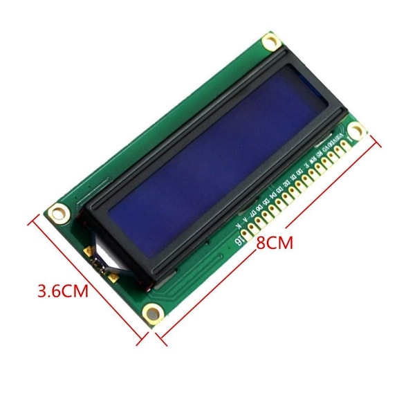 2 STK LCD-skærmmodul I2C IIC 1602 HD44780