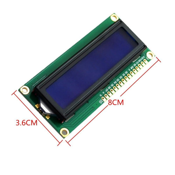 2 STK LCD-skjermmodul I2C IIC 1602 HD44780