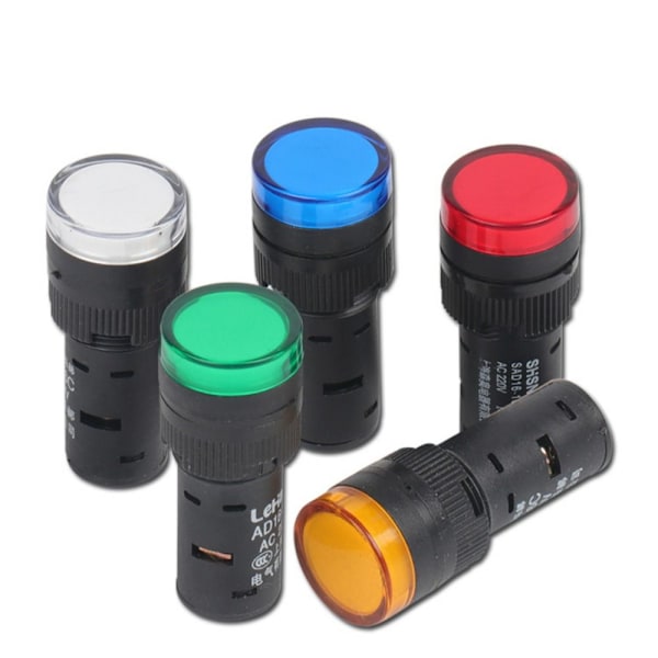 LED Indikator Pilot Lys Signal Lampe HVID 380V 380V white 380V-380V