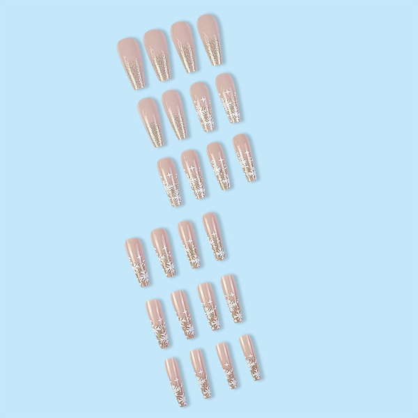 Christmas French Fake Nails Ballerina False Nail 2 2 2