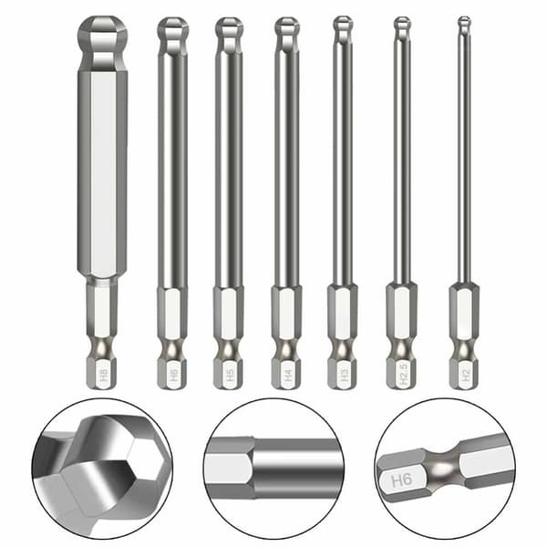 Skruetrækker Bit Metrisk Hex Borebit 7STK/SÆT 7STK/SÆT 7PCS/Set