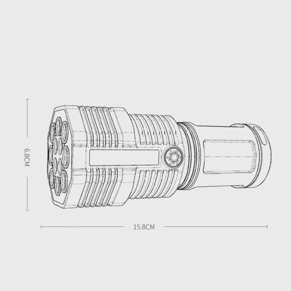 LED lommelygte Strong Light Camping Lanterne