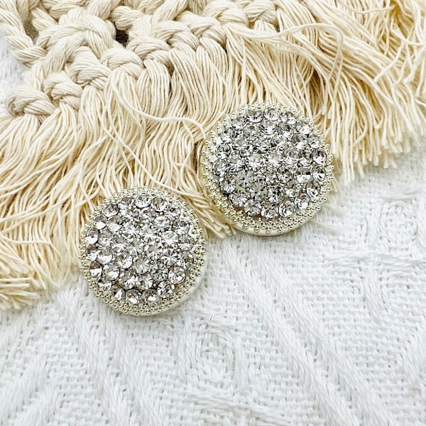 10st Metall Rhinestone Knappar Skjorta Knappar GULD 18MM10ST gold 18MM10pcs-10pcs