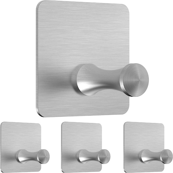 4kpl Pyyhekoukut Sticky Hooks SILVER SILVER Silver