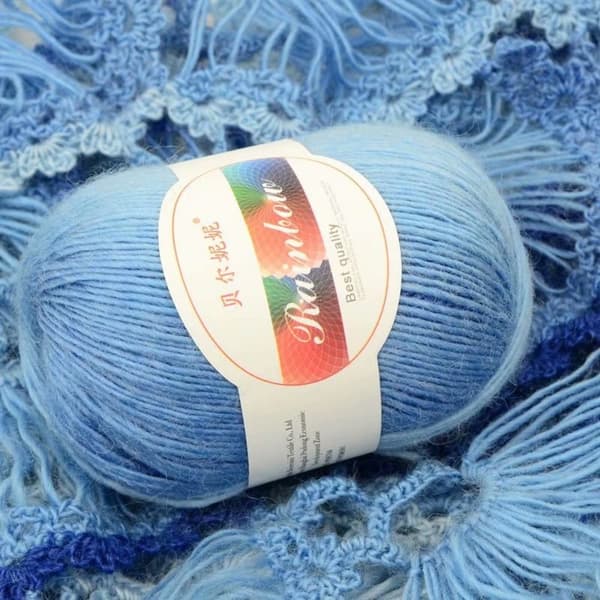 Alpacka Mohair Garn Bomullsgarn 2 SLUMPFÄRGER 2 SLUMPFÄRGER Random Color style2