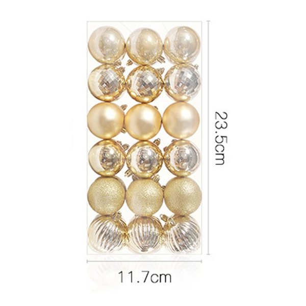 36 kpl Christmas Ball Ornaments Set joulukuusen riipus ruusu Rose Gold