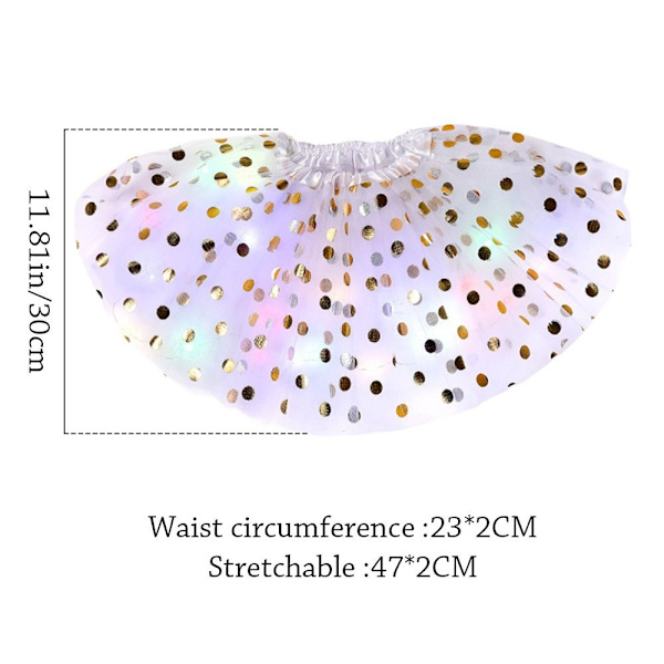 LED Tutu Kjol Dance Pettiskirt LILA Purple
